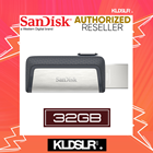 (Ori Sandisk Malaysia) SanDisk Ultra Dual Drive 32GB 130MB/s USB Type-C for Android Smartphone & Tablets (SDDDC2-32G-G46) (SanDisk Malaysia)